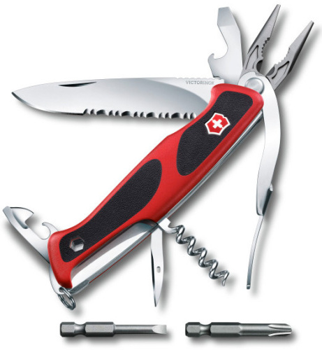 Нож перочинный Victorinox RangerGrip 174 Handyman (0.9728.WC) 130мм 17функций красный/черный