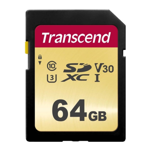 Карта памяти Transcend TS64GSDC500S 64GB UHS-I U3 SD card