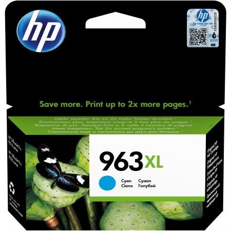 Картридж струйный HP 963 3JA27AE голубой (1600стр.) для HP OfficeJet Pro 901x/902x/HP
