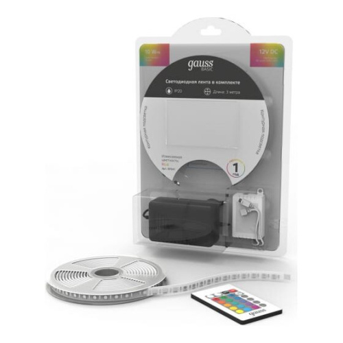 Лента светодиодная Gauss Basic BT041 3м