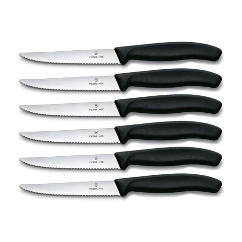 Набор ножей кухон. Victorinox Swiss Classic Steak (6.7233.6) компл.6шт черный