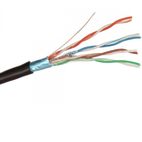 Витая пара Exegate FUTP4-C5e-CU-S24-OUT-PE-BK-305-Fluke (EX256750RUS) черный