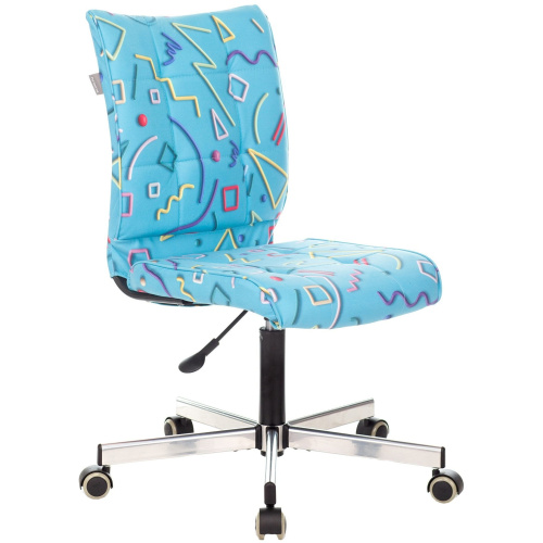 Кресло Бюрократ CH-330M/STICK-Blue голубой Sticks 06 крестов. металл хром