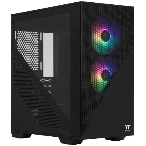 Корпус Thermaltake Divider 170 TG ARGB/Black CA-1S4-00S1WN-00 /Win/SPCC/Tempered Glass*1/120mm ARGB PWM Fan*2