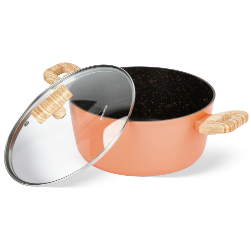 Кастрюля MAUNFELD Marta MCS41FA06CL из кованого алюминия со стекл. крышкой, 24см, 4,1л