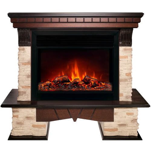 Электрокамин RealFlame Rockland AO античный дуб с очагом Moonblaze Black