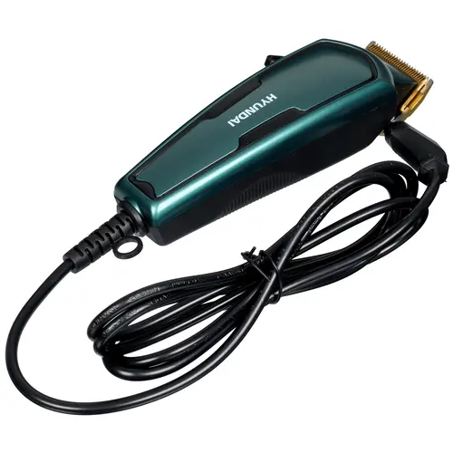 Машинка для стрижки Hyundai H-HC7171 черный/нефритовый (насадок в компл 4шт)