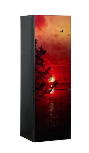 Холодильник с морозильником ОРСК-175 G glass ZAKAT красный