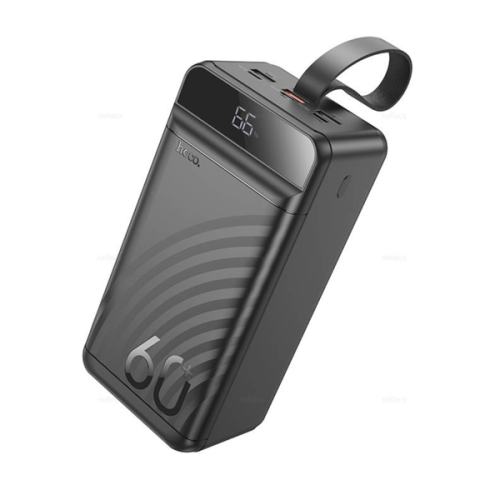 Аккумулятор внешний резервный HOCO J123C Element 22.5W+PD20W fully compatible power bank with digital display 60000mAh (чёрный)