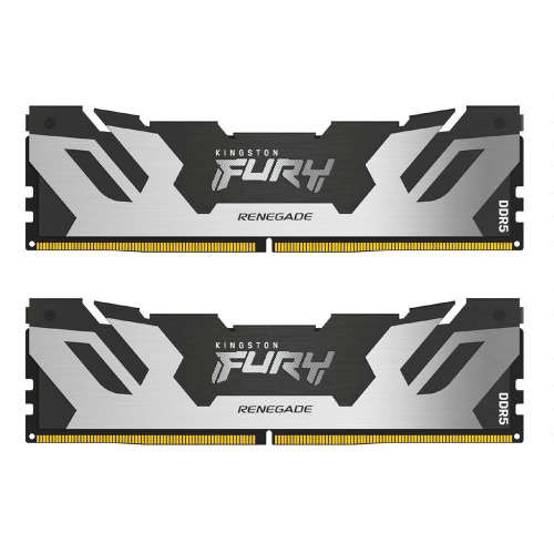 ОЗУ Kingston Fury Renegade Silver/Black 96GB (KF564C32RSK2-96) DDR5 6400 XMP Non-ECC Unbuffered DIMM (Kit 2*48gb) 2RX8 32-39-39 1.4V 288-pin 24Gbit