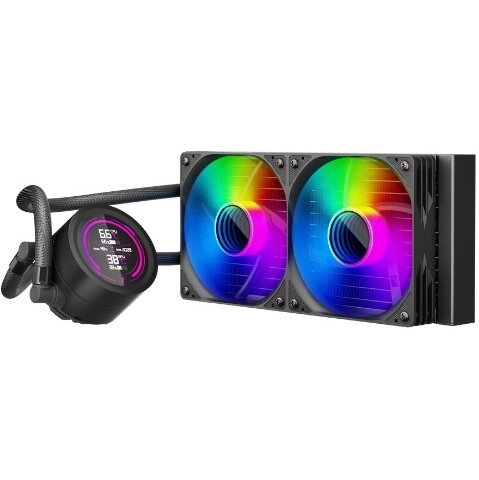 СВО 1STPLAYER TS4 240 Black (TS4-240-BK) / 2x120mm, ARGB, IPS display