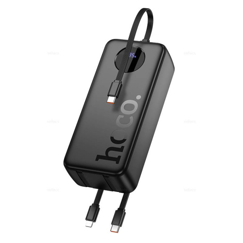 Аккумулятор внешний резервный HOCO J132B Sabio 22.5W+PD20W fully compatible power bank with 3 cables 30000mAh черный