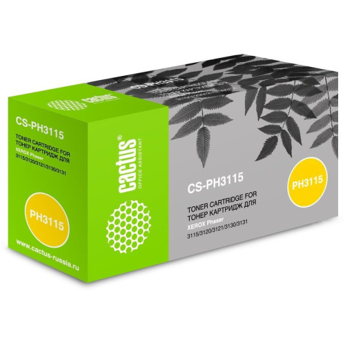 Тонер Картридж Cactus CS-PH3115 109R00725 черный для Xerox Ph3115/3120/3121/3130/3131/3132 (3000стр.)