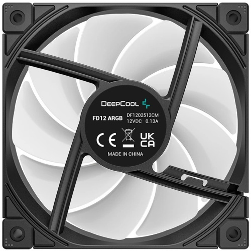 Вентилятор DEEPCOOL FD12 ARGB-3 in 1 120x120x25мм (PWM, ARGB, черный, 400-2050об/мин) Color BOX