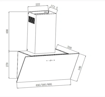 Вытяжка Weissgauff Yota 500 Touch Black Glass
