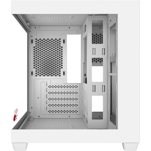 Корпус BLOODY CC-121 (cc-121-wh), mATX, Mini-Tower, без БП, белый