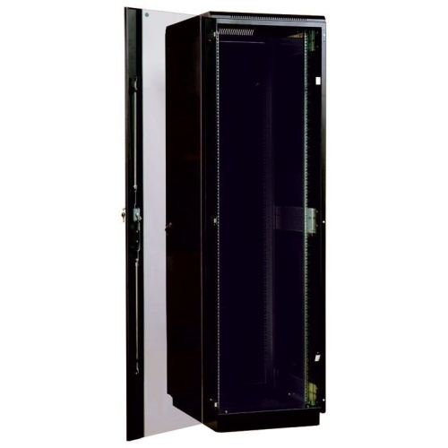Шкаф серверный ЦМО ШТК-М-42.8.10-1ААА-9005 черный 42U 800x1000мм пер.дв.стекл 2 бок.пан. 550кг