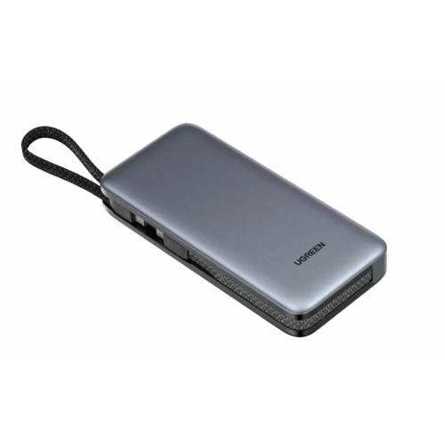 Внешний аккумулятор UGREEN PB528 (55985B) 30W 20000mAh with Built-in Cable серый космос