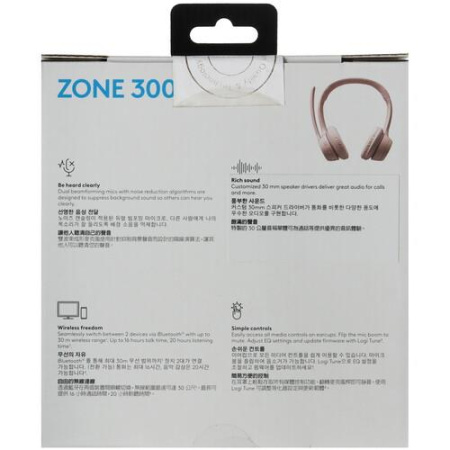 Беспроводные наушники Logitech Zone 300 розовый