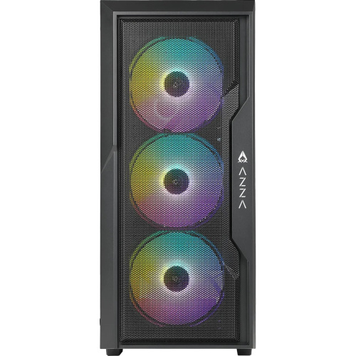 Корпус Azza Fighter черный (CSAZ-290 Fighter) без БП ATX 4x120mm 2xUSB2.0 1xUSB3.0 audio bott PSU