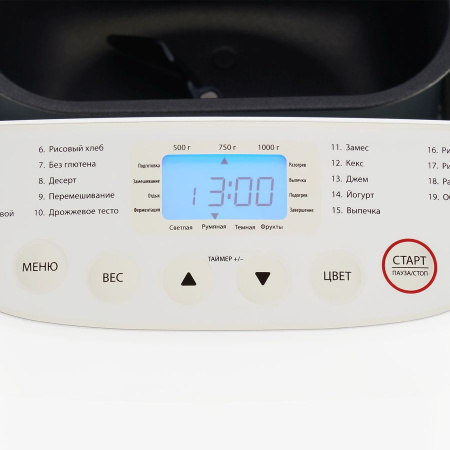 Хлебопечь Starwind SBM2085 белый/серебристый