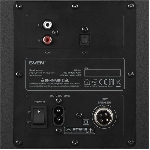 Колонки Sven MC-30 2.0 черный BT