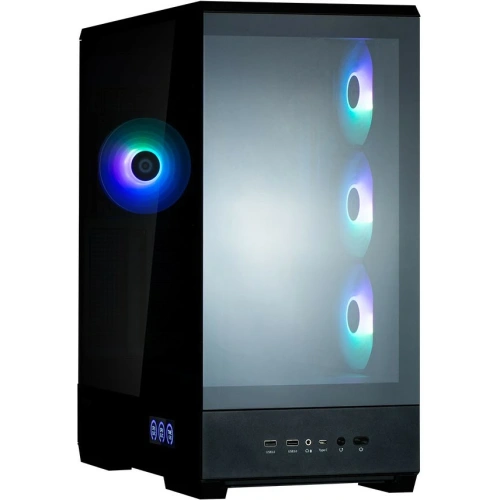 Корпус ZALMAN P50 DS Black, без БП, боковое окно (закаленное стекло), черный, ATX