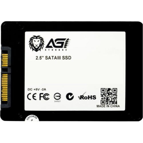 SSD AGI AI138 (AGI256G06AI138) 2.5"; 256GB SATA 6Gb/s, 557/512, IOPS 34/73K, MTBF 1.6M, 3D NAND TLC, 150TBW