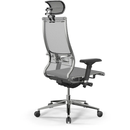 Кресло Метта Samurai S-3 (Z18.3.15.109) белый сиденье белый сетка с подголов. крестов. металл хром