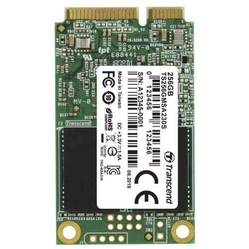 SSD Transcend MSA230S TS256GMSA230S 256GB, mSATA, SATA III, 3D TLC R/W - 560/500 MB/s