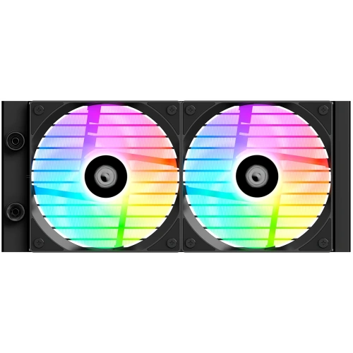 СВО ID-COOLING FX240 LCD (Soc 1851/1700/1200/115X/AM5/AM4, 2x120mm fan, 2000rpm, 27.2 дБ, 300W, PWM 4-pin/5V 3Pin ARGB,Cop)