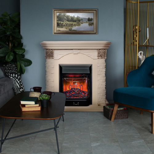 Электрокамин RealFlame Dublin Lux WT с очагом Majestic Lux Black RC