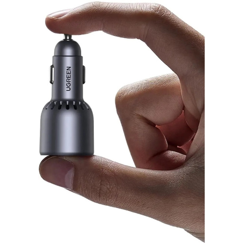 Автомобильное ЗУ UGREEN EC703 (35024) 75W 2*USB-C PD 3.0&USB-A w/o Cable Fast Car Charger Gray
