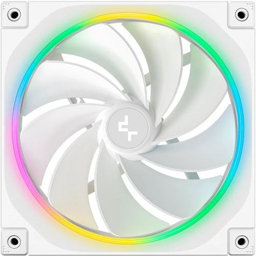 Вентилятор DEEPCOOL FL14R WH 140x140x25мм Reverse (PWM, ARGB, белый, 500-1700об/мин) Color Box