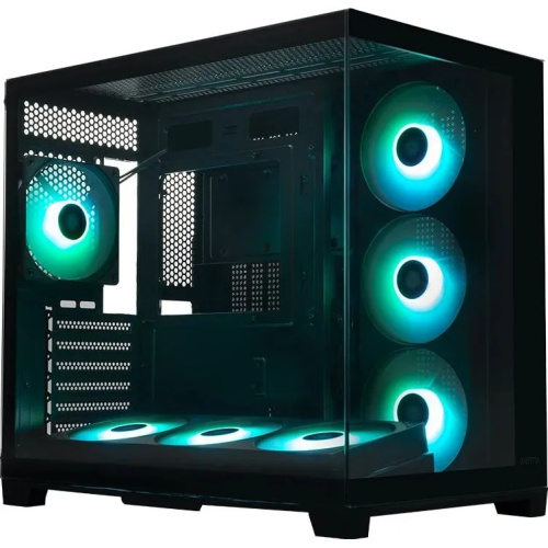 Корпус XASTRA QW500 7ARGB-FC-C6-UC Black (QW500-2FA36A-1FC12-C6-UC) ATX/Aquarium/Screewless/1x120mm+2x360mm ARGB PWM FC fans/Argb+PWM HUB 6port/Type-C