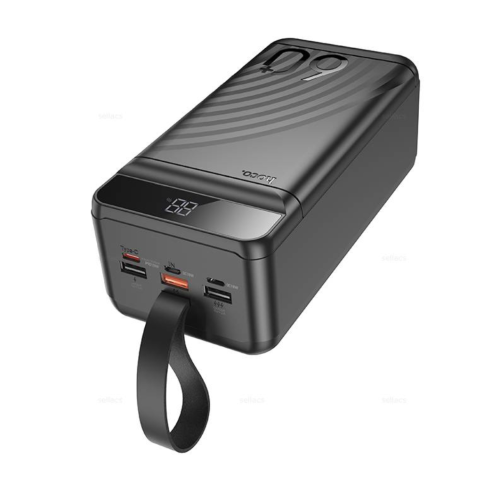 Аккумулятор внешний резервный HOCO J123C Element 22.5W+PD20W fully compatible power bank with digital display 60000mAh (чёрный)