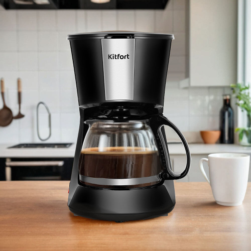 Кофеварка KitFort КТ-7260 черный/нерж