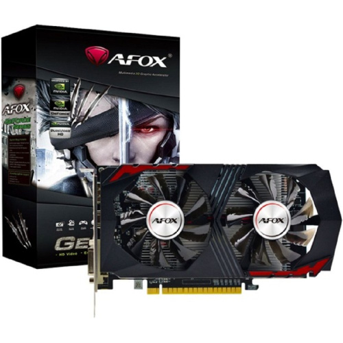 Видеокарта AFOX Geforce GTX1050 4GB (AF1050-4096D5H4-V2) GDDR5 128Bit DVI/HDMI/DP LP Dual Fan