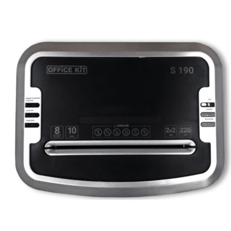 Шредер Office Kit S190 (2х2) черный
