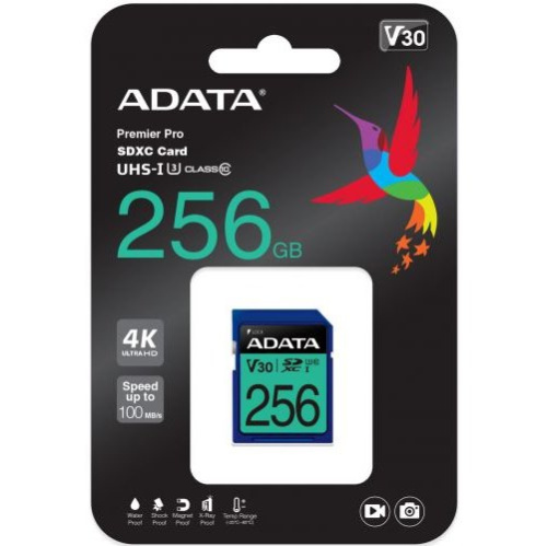 Карта памяти A-DATA Premier Pro 256GB ASDX256GUI3V30S-R