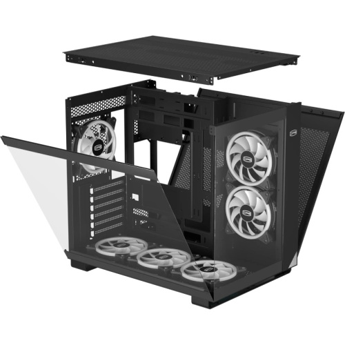 Корпус PcCooler C3T500 ARGB BK без БП, Midi-Tower, TG, 6x120mm 1xUSB-C 3.1 + 2xUSB-A 3.0, ATX, mITX Black