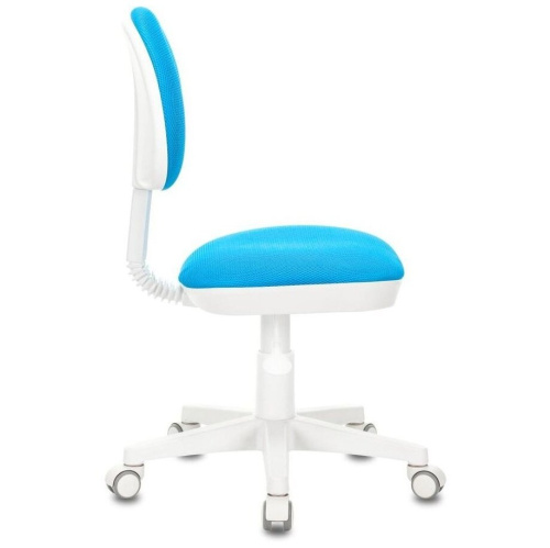 Кресло детское Бюрократ KD-3/WH/TW-55, на колесиках, ткань, голубой