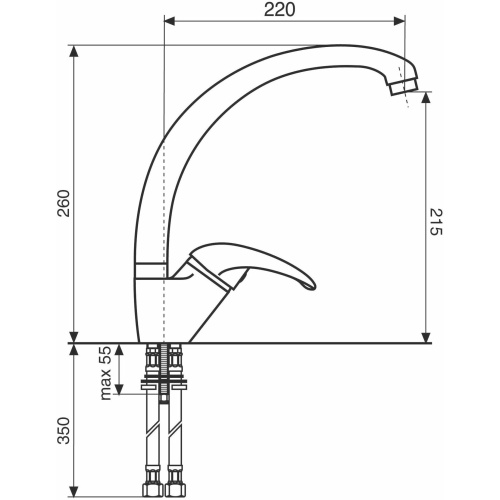 Смеситель для кухни Italmix ECO 0600 Grey серый 03