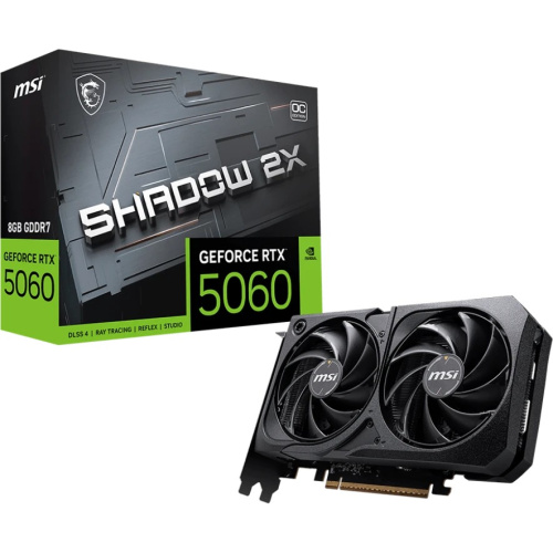 Видеокарта MSI RTX5060 Shadow 2X OC 8GB (RTX 5060 8G Shadow 2X OC) GDDR7 128bit 3xDP HDMI 2Fan RTL