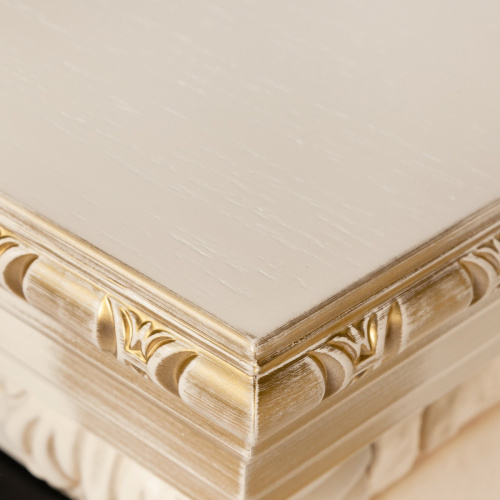 Электрокамин RealFlame Bolero WT белый дуб с золотой патиной с очагом Evrika 25,5 LED