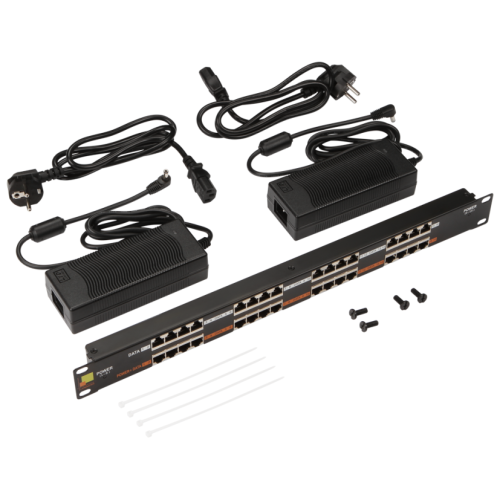 Патч-панель LANMASTER LAN-PP16-POE/A2 в шкаф черный