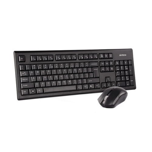 Клавиатура + мышь A4Tech 3000NS клав черный мышь черный USB беспроводная Multimedia