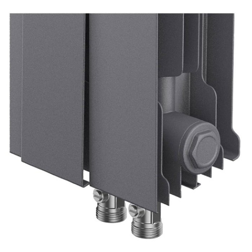 Биметаллический радиатор отопления  Royal Thermo Pianoforte 500 Vdr80 12 Секций Silver Satin