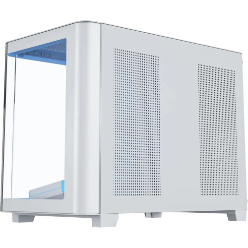 Корпус XASTRA QR500M 3ARGB-FM-C10-UC White (QR500M-3FM12A-C10-UC-WH) mATX/Aquarium/2 Curve Glass/3x120mm ARGB PWM FM fans/Argb+PWM HUB 10port/Type-C