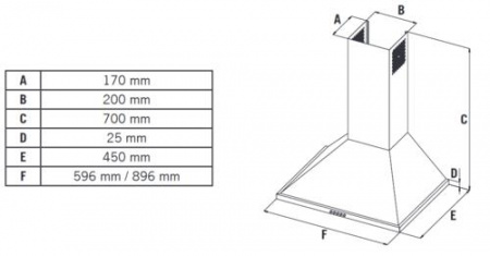 Вытяжка каминная Simfer 8964SM белый